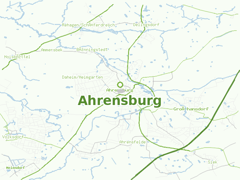 Karte von Ahrensburg