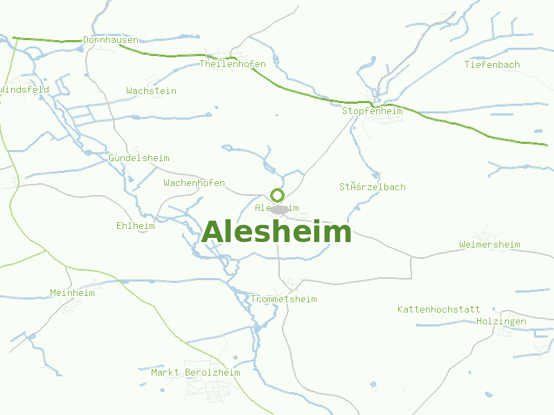Karte von Alesheim