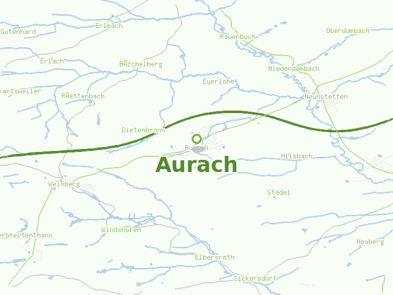Karte von Aurach