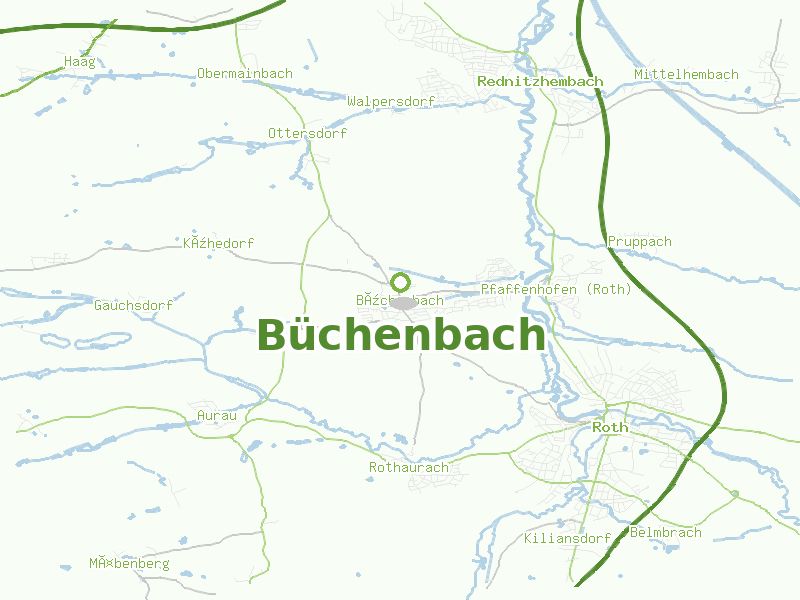 Karte von Büchenbach