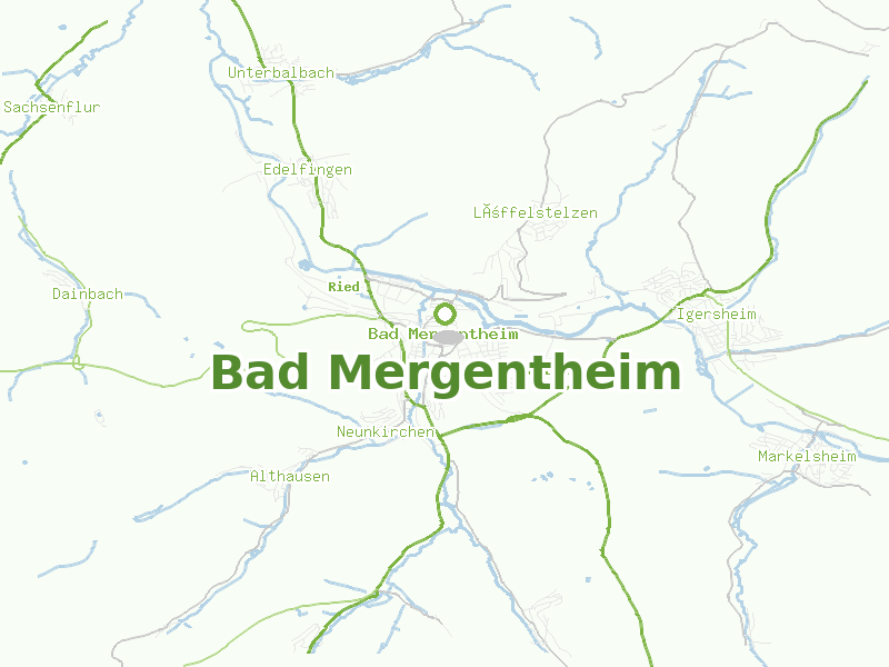 Karte von Bad Mergentheim