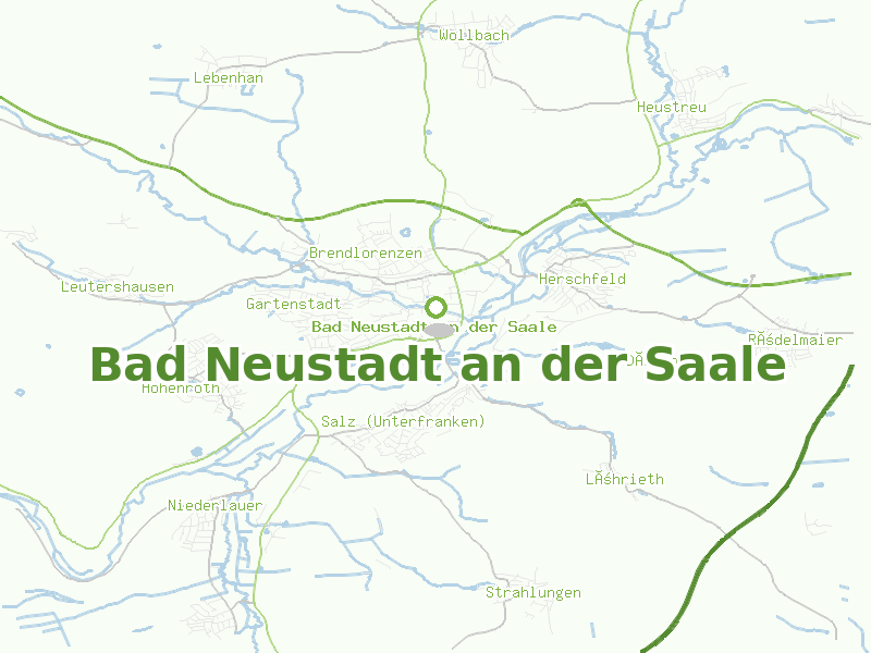 Karte von Bad Neustadt an der Saale