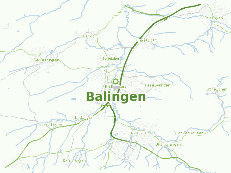 Karte von Balingen