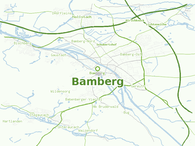 Karte von Bamberg