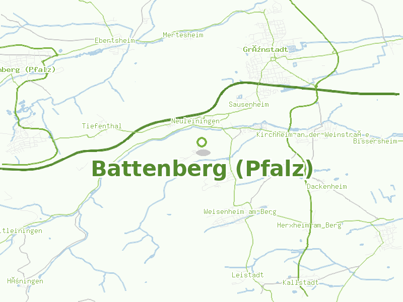 Karte von Battenberg (Pfalz)