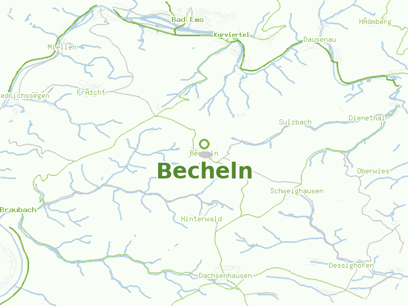 Karte von Becheln