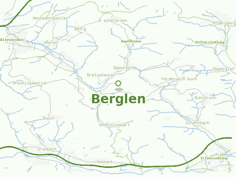 Karte von Berglen
