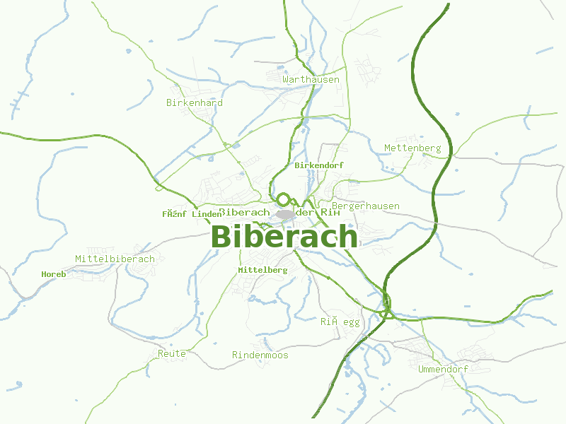 Karte von Biberach