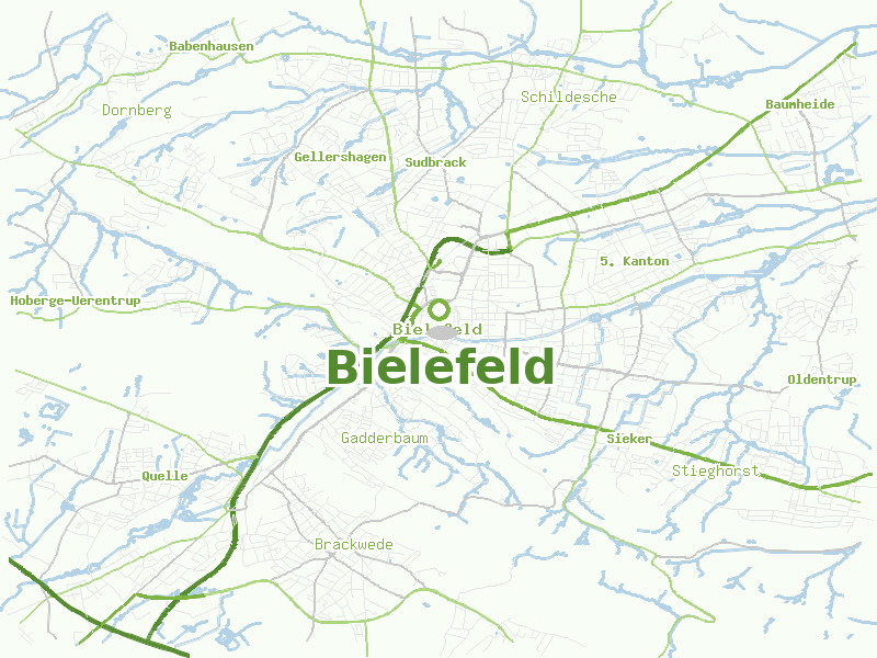 Karte von Bielefeld