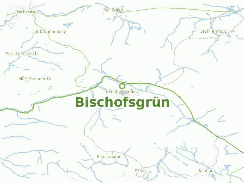 Karte von Bischofsgrün
