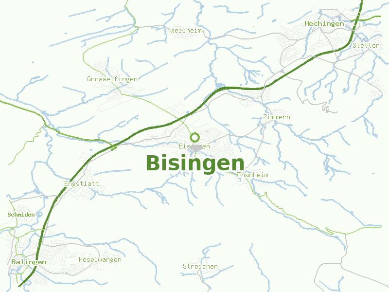 Karte von Bisingen