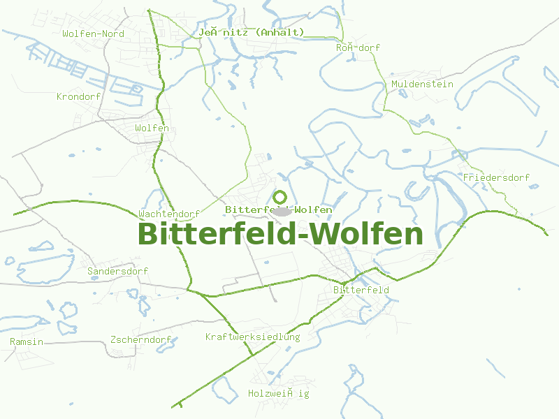 Karte von Bitterfeld-Wolfen