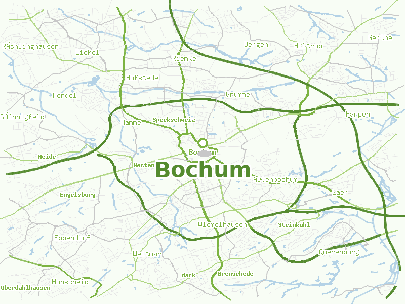 Karte von Bochum