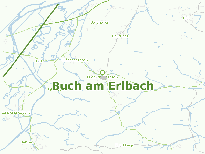 Karte von Buch am Erlbach
