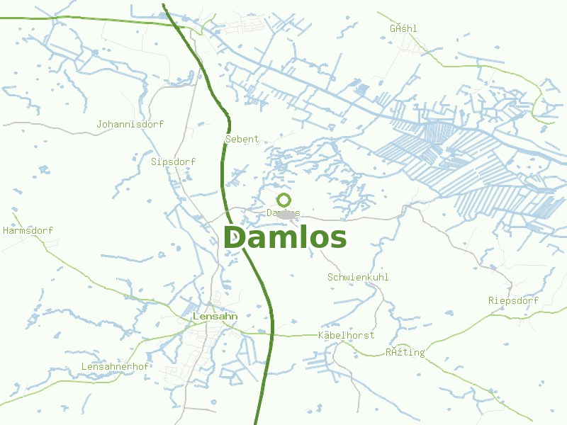 Karte von Damlos