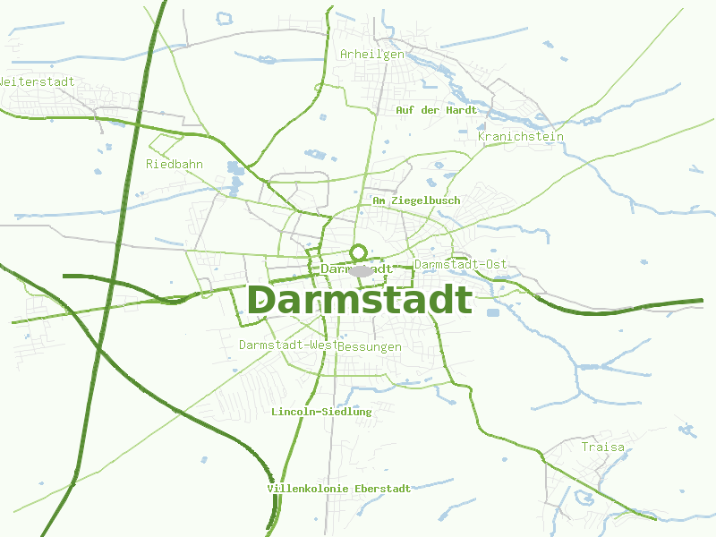 Karte von Darmstadt
