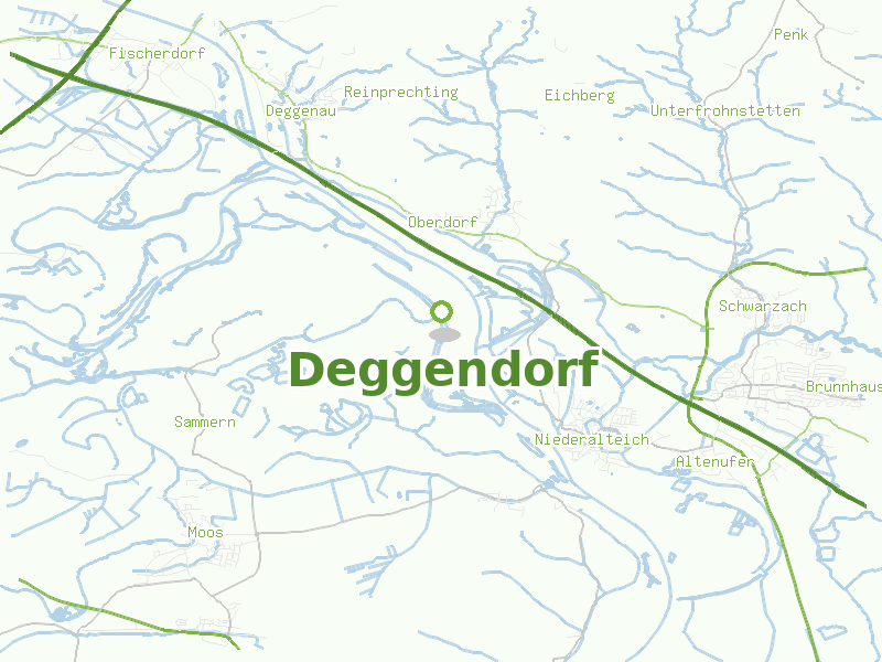 Karte von Deggendorf