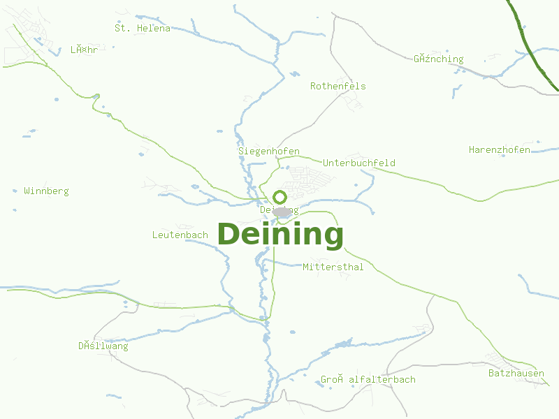 Karte von Deining