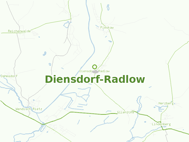 Karte von Diensdorf-Radlow