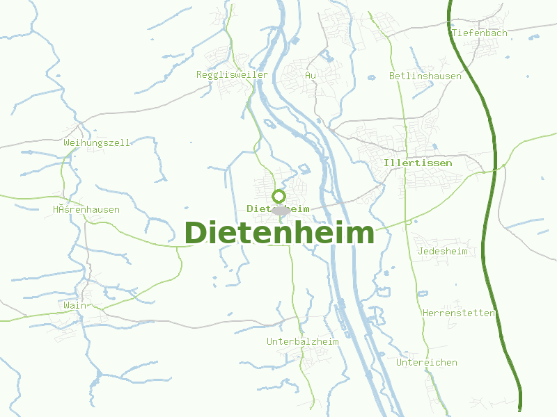 Karte von Dietenheim