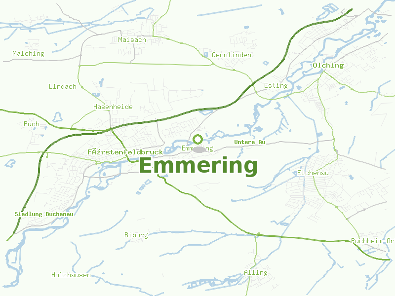 Karte von Emmering