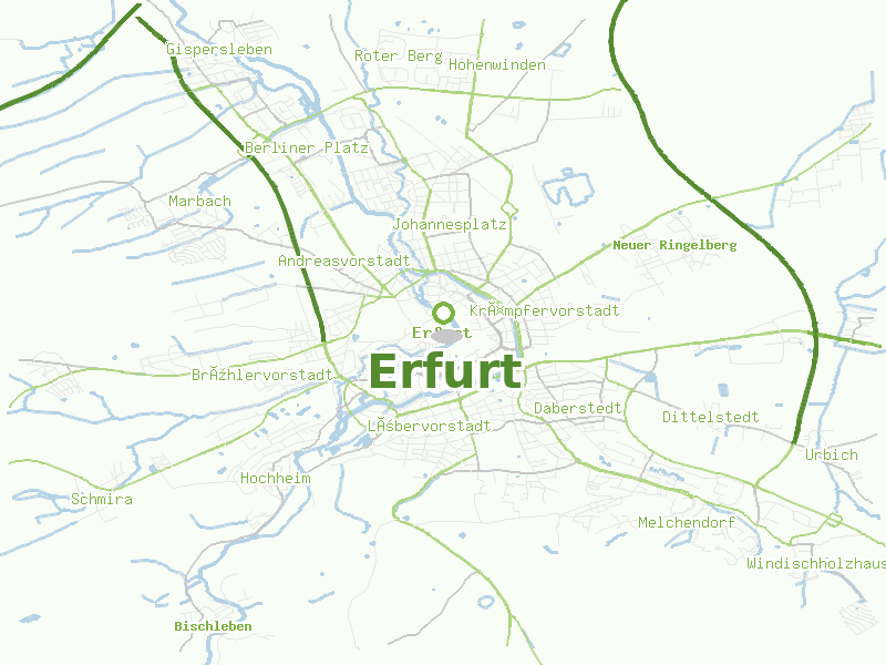 Karte von Erfurt