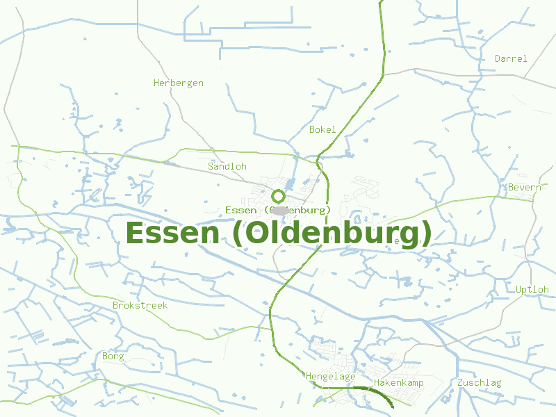 Karte von Essen (Oldenburg)