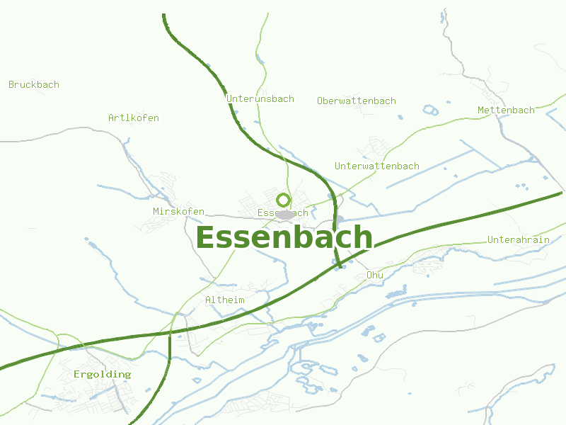 Karte von Essenbach