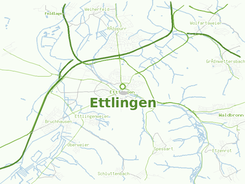 Karte von Ettlingen