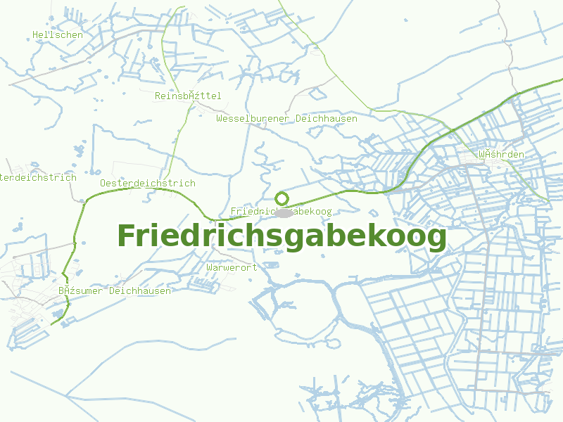 Karte von Friedrichsgabekoog