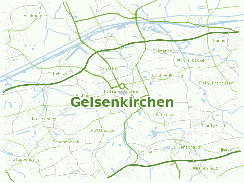 Karte von Gelsenkirchen