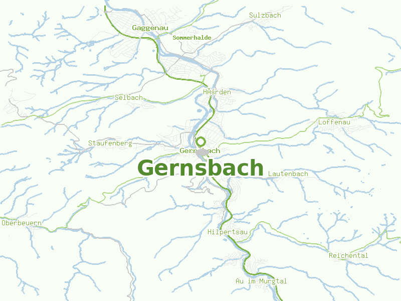 Karte von Gernsbach