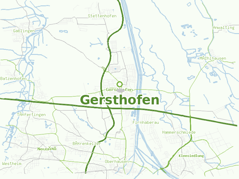 Karte von Gersthofen
