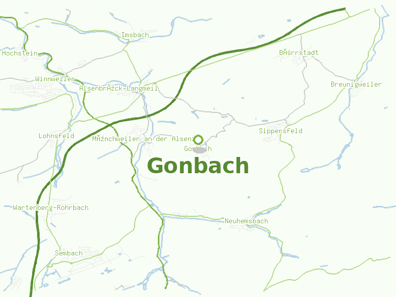 Karte von Gonbach
