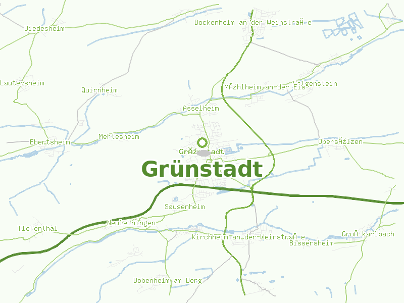Karte von Grünstadt