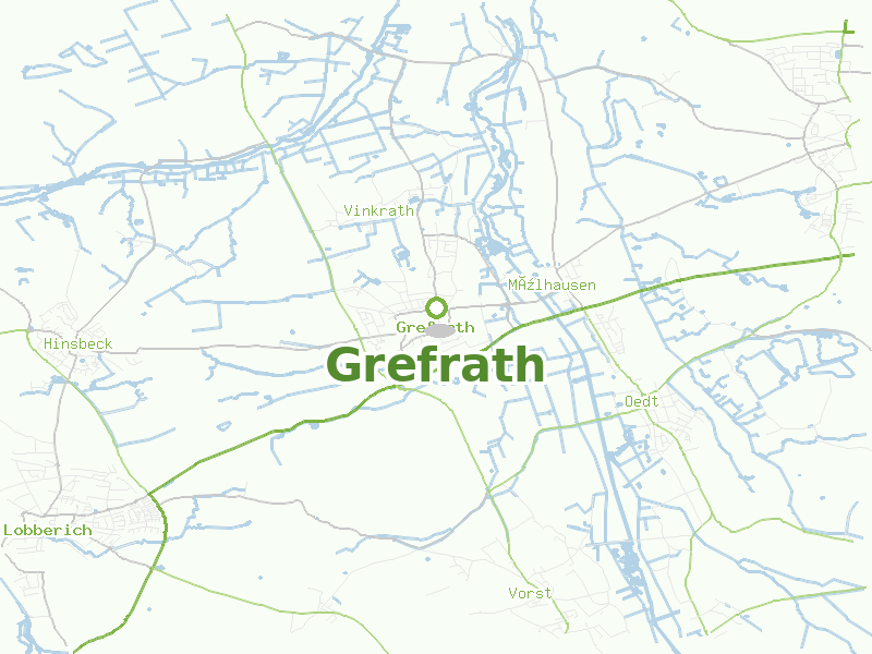Karte von Grefrath