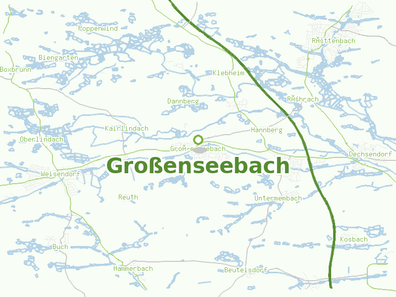 Karte von Großenseebach