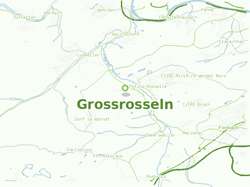Karte von Grossrosseln