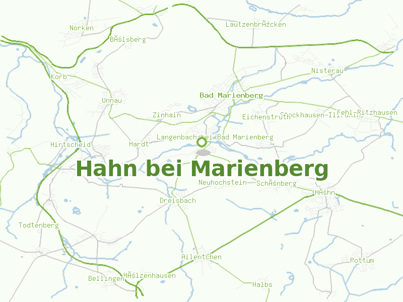 Karte von Hahn bei Marienberg