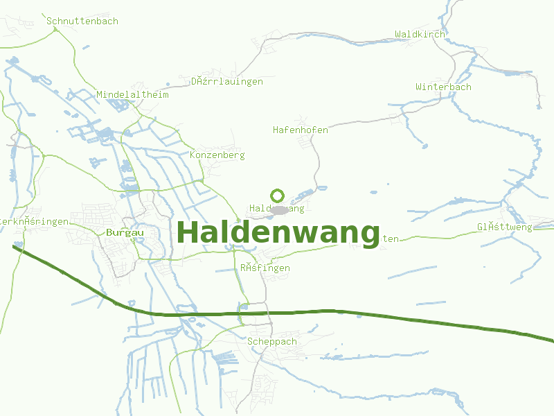 Karte von Haldenwang