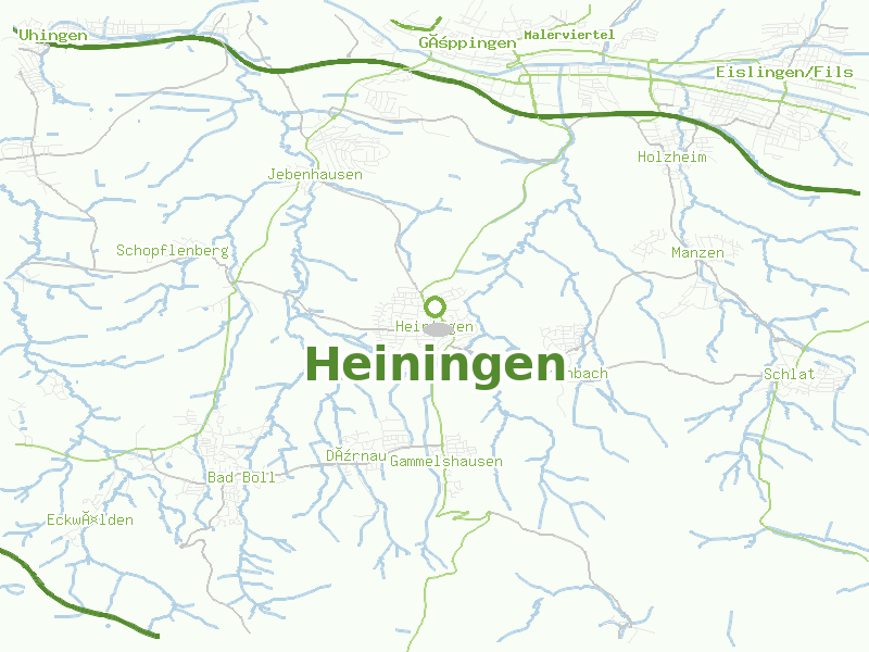 Karte von Heiningen