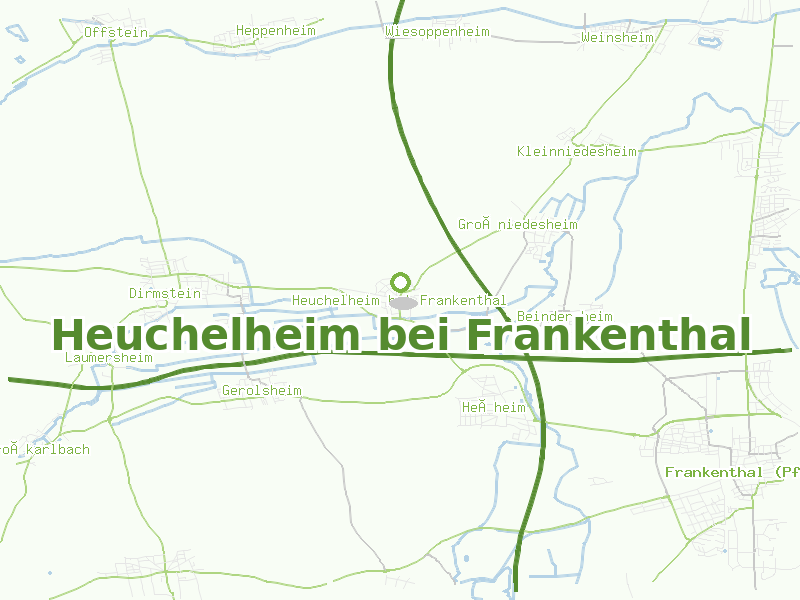 Karte von Heuchelheim bei Frankenthal