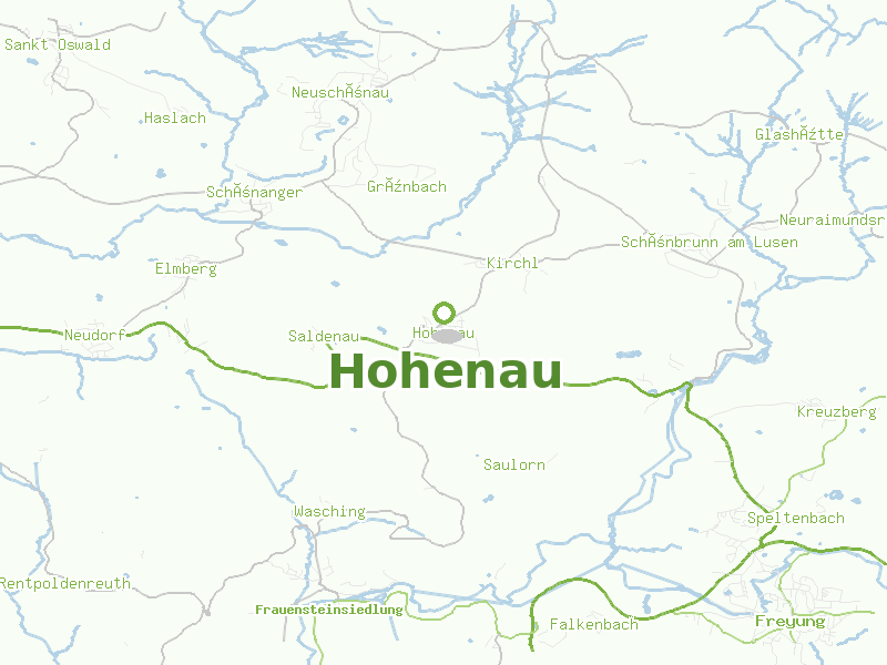 Karte von Hohenau