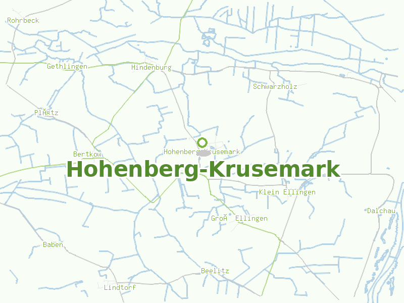 Karte von Hohenberg-Krusemark