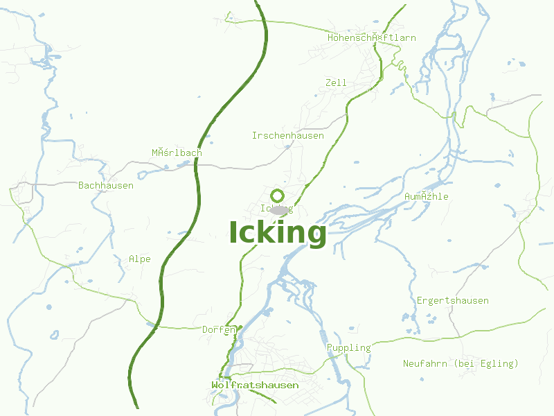 Karte von Icking