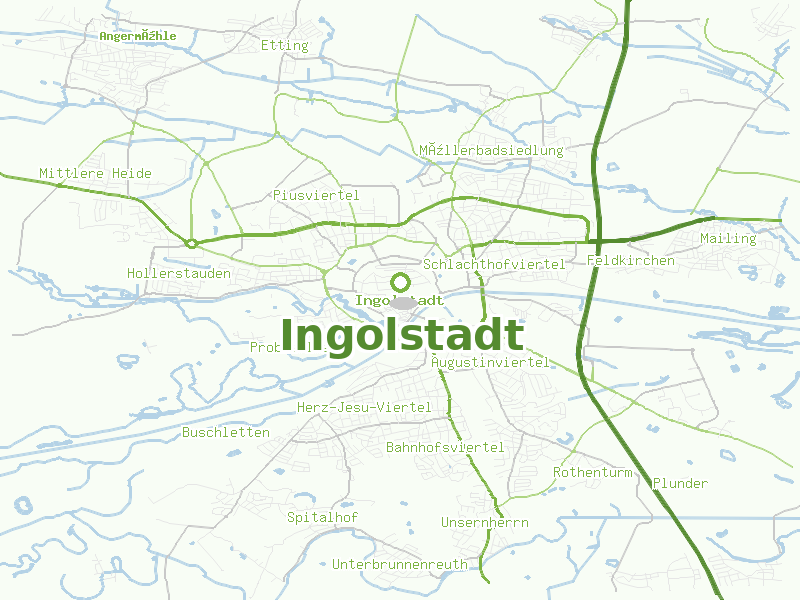 Karte von Ingolstadt