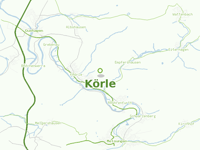 Karte von Körle