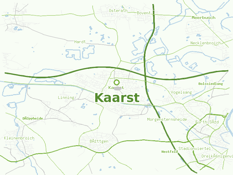 Karte von Kaarst