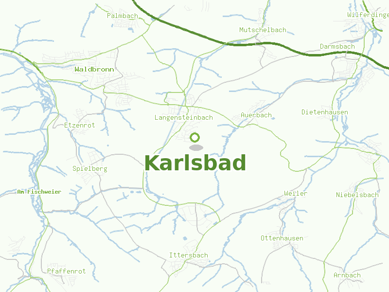 Karte von Karlsbad