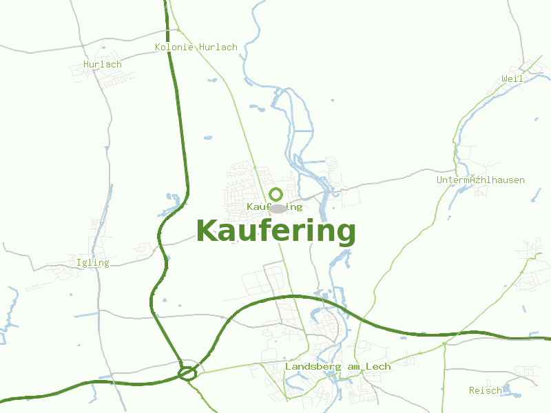 Karte von Kaufering